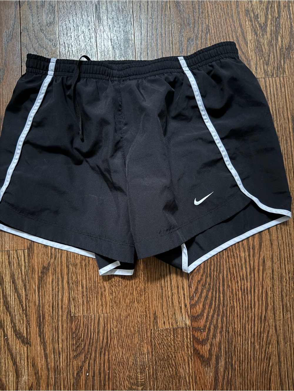 Nike Black Shorts with White Piping